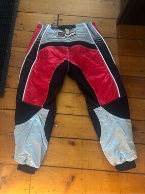 thor Red, Silver and Black Men’s Motocross Pants